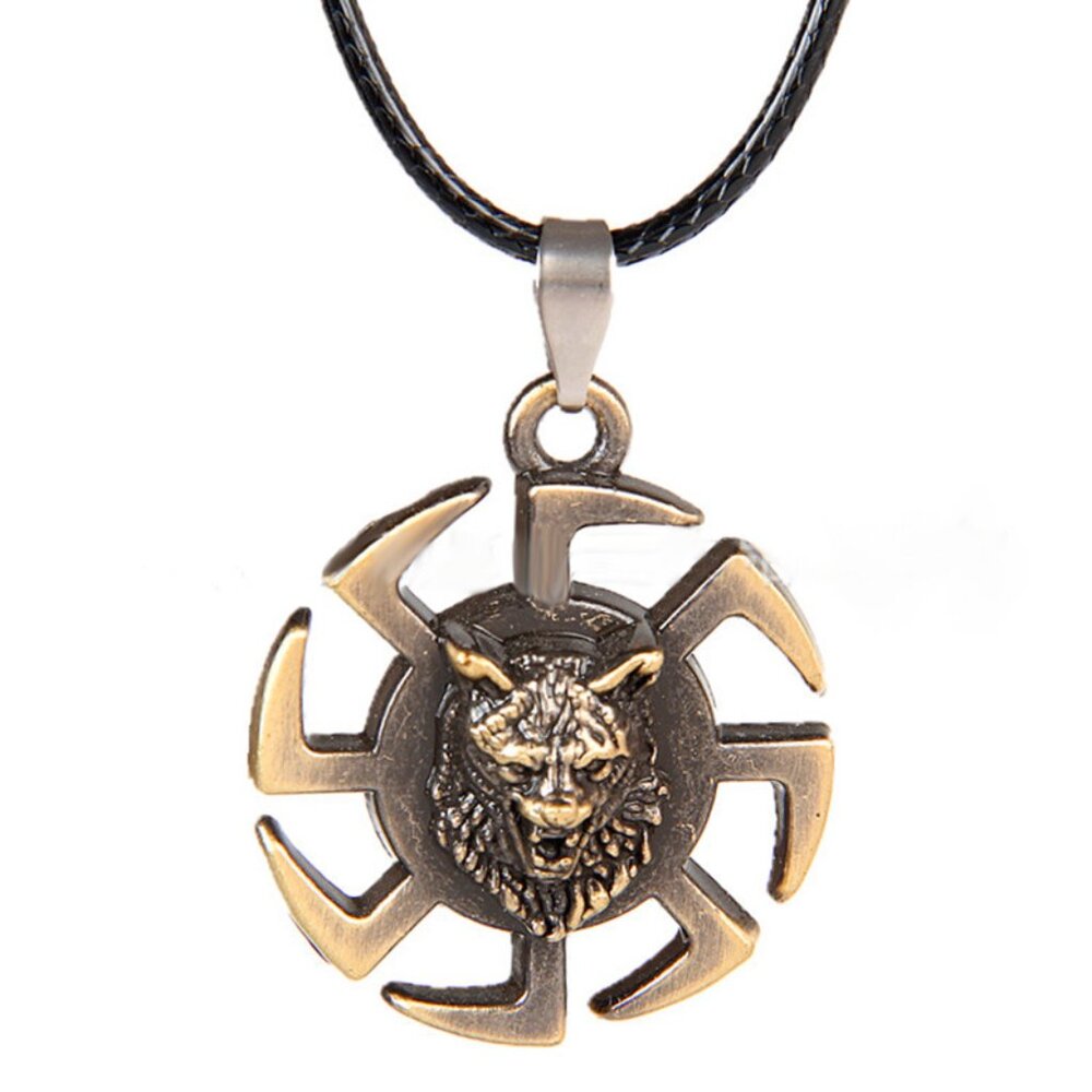 ❤️Retro tiger head Leather Strap Necklace, N90201P117 - Picture 5 of 11